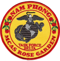4&quot; Usmc Mcas Rose Garden Task Force Delta Nam Phong Round Embroidered Patch - £27.81 GBP