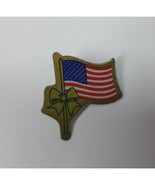Vintage U.S.A. Flag With A Yellow Ribbon Gold Tone Lapel Hat Pin - €4,64 EUR
