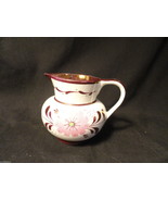 Old Castle White Copper Luster Floral Small Creamer England - £12.54 GBP