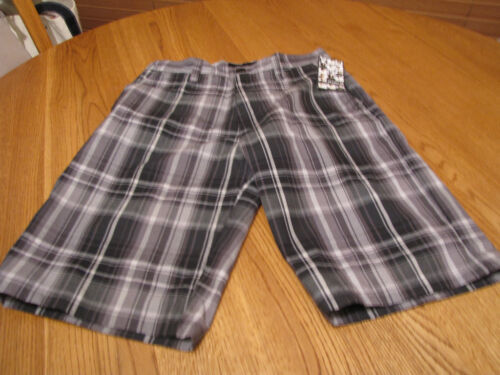 Men&#39;s Hurley 28 shorts walk casual VMW606MT black plaid $55.00 Montgomer... - $19.04