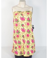 Baby Phat Bandeau Terry Dress Swim Cover Yellow Pink Floral Design Woman... - £40.20 GBP