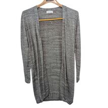 Calvin Klein Metallic Open Front Cardigan Tunic Women’s Size Medium Gray... - $79.99