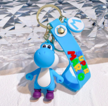 Super Mario Yoshi 3D Silicone Keychain, Cartoon Silica Gel Key Ring for Women, M - £9.59 GBP