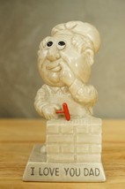 Vintage Russ & Wallace Berrie 1971 I Love You Dad #720 Resin Figurine Grilling - $19.77