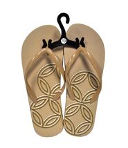 Womens Flip Flops Brown Medallion - $3.95+