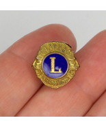Vintage LIONS CLUB INTERNATIONAL Pin Classic Gold Blue Enamel Lapel Hat ... - £14.90 GBP