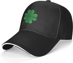 Four Leaf Clover Men&#39;s Women&#39;s Baseball Cap Sandwich Caps Adjustable Dad Hat - £87.41 GBP