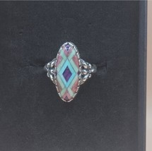 Vintage Carolyn Pollack Sterling Silver Inlay  Ring Size 10 1/2 - $2,784.63 MXN