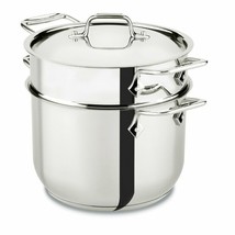 All-Clad Stainless Steel 5 Qt. Covered Multi Pot With Steamer Insert - £65.71 GBP
