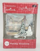 2012 Hallmark Thomas Kinkade Holiday Snowman Ornament Victorian Christmas U236 - £11.78 GBP
