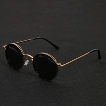 Hombre Gafas De Sol Polarizadas Marco Redondo Metal Retro UV400 Sombras Clásicas - £32.46 GBP
