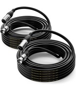 XLR Cable 35ft 2 Packs Premium Balanced Microphone Cable with 3 Pin XLR ... - $73.66