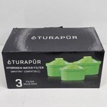 Turapur Hydrogen Water Filter 3 Pack Pitcher Replacement Filters New Sealed - $25.17