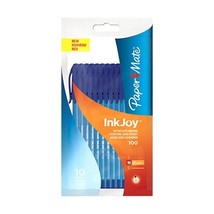 Paper Mate Inkjoy 100 CAP Capped Ball Pen Medium Tip 1.0mm - Blue (Pack of 10)  - $13.00