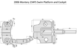 2006 Montery 234FS Swim Platform and Cockpit Boat EVA Teak Decking 1/4&quot; 6mm - £665.66 GBP