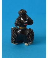 Trinket/Vintage Hand Painted Black &quot;Spaghetti&quot; Poodle Figurine - $22.00