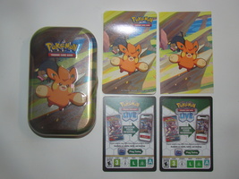 (1) Pokemon (Empty) Tin (1) Art Card (Pawmi) (1) Sticker Sheet (2) Code Cards - $10.00