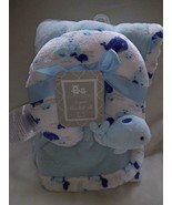 Cribmates 2 Piece Baby Blanket Set; Plush White &amp; Blue Whale Neck Rest &amp;... - £39.56 GBP