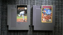 Lot of 2 NES Games (Roger Clemens MVP Baseball, Superspike V-Ball) (NES) - £12.45 GBP