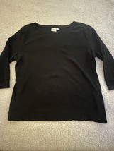 Rafaella Sport Studio Shirt Women’s Xl Black 3/4 Sleeve Boatneck - €8,64 EUR