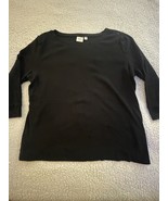 Rafaella Sport Studio Shirt Women’s Xl Black 3/4 Sleeve Boatneck - $184.05 MXN Rafaella Sport Studio Shirt Women’s Xl Black 3/4 Sleeve Boatneck - $184.05 MXN