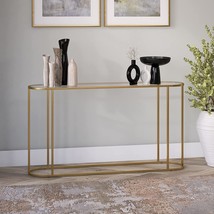Erikson 54&#39;&#39; Wide Rectangular Console Table In Brass - £116.46 GBP