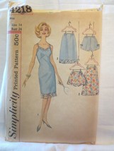 Simplicity 4218 Vtg 1950&#39;s pattern Full &amp; Half slip &amp; panties SZ 14 bust... - £15.80 GBP