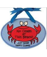 Our Name is Mud Red Crab Ceramic Plaque Happy Clams NIB Beach Decor 4017350 - £15.53 GBP