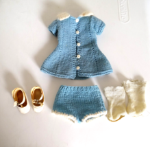 Vintage 1950&#39;s Mary Hoyer Blue Knit Dress, Undies, Shoes &amp; Socks for 14&quot; Doll - £31.16 GBP