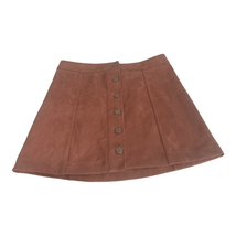 Forever 21 Women&#39;s Faux Leather Front Button Mini Skirt Size 28 - £11.18 GBP