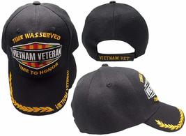 Trade Winds Vietnam Veteran Time was Served Time to Honor Black 3D Cap Hat CAP60 - £7.87 GBP