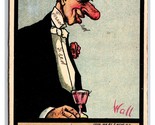 Comic Big Red Nose Man Wine Glass Alcoholic Bernhardt Wall DB Postcard L19 - £4.77 GBP