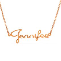 MARGARIETE FONT 14k Solid Gold Custom Name Necklace Personalized Customizable Cu - £214.11 GBP+