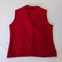 Coldwater Creek RN#98516 Women's Red Front Button 100% Wool Sleeveless Vest Sz M image 12