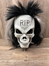 Vintage Skull Mask RIP Grim Reaper Halloween Skeleton Scream - $19.78