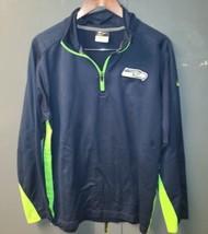Nike Seattle Seahawks Men&#39;s Pullover On Field NFL 1/4 Zip Small Long Sle... - $38.92