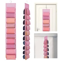 2 Pack Legging Storage Organizer, Hanging Closet Organizer System, Pink Clothes  - £29.80 GBP