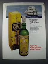 1970 Cutty Sark Scotch Ad - Home for Christmas - $18.49