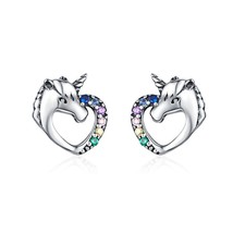 New Dreamy Unicorn Ear Studs for Young Girl Genuine 925 Sterling Silver ... - £19.24 GBP