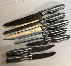 Farberware Stamped Stainless Steel 7 piece Knife Set Chef Slicing Serrated Steak - £17.15 GBP