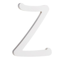 9 Inches White Wood Letter Z Brush Font - $19.47