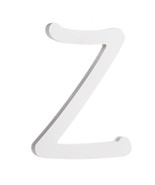 9 Inches White Wood Letter Z Brush Font - £15.54 GBP