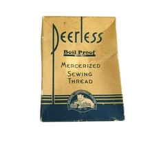 Empty Peerless Mercerized Sewing Thread Box Circa 1940s Display BOX ONLY - £19.57 GBP