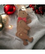 Jointed Wooden Bear Ornament Midwest Of Cannon Falls Christmas Farmhouse... - £13.97 GBP