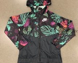  NWT Nike AQ8803-343 Girls&#39; Sportswear Windrunner Jacket Hooded Floral M... - $44.95