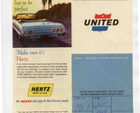 United Airlines Ticket Jacket Tickets &amp; Luggage Tags 1964 - £13.93 GBP