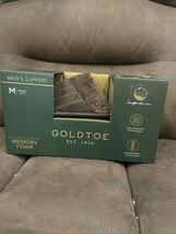 Gold Toe Men&#39;s Slippers NIB Med 8-9 Memory Foam Insoles - £12.02 GBP