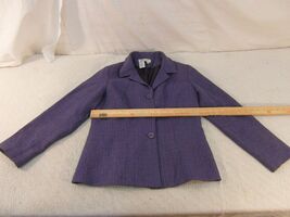 Adult Women's Coldwater Creek Purple Lined 3 Button P6 Work Casual Blaze... - $18.48