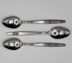 Interpur INR45 Double Band Flower Stainless Steel Teaspoon - Set of 3 - £9.25 GBP