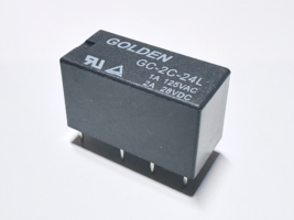 GC-2C-24L GOLDEN PCB Relay 24VDC DPDT 2A 28VDC Sealed 8-Pin - $5.00